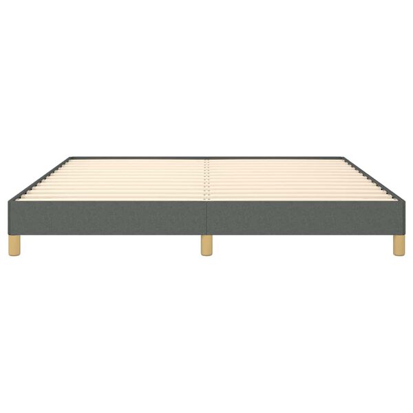 vidaXL Bed Frame without Mattress Dark Grey 193x203 cm King Fabric