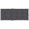 vidaXL Garden Highback Chair Cushions 2 pcs Anthracite 120x50x2 cm Fabric