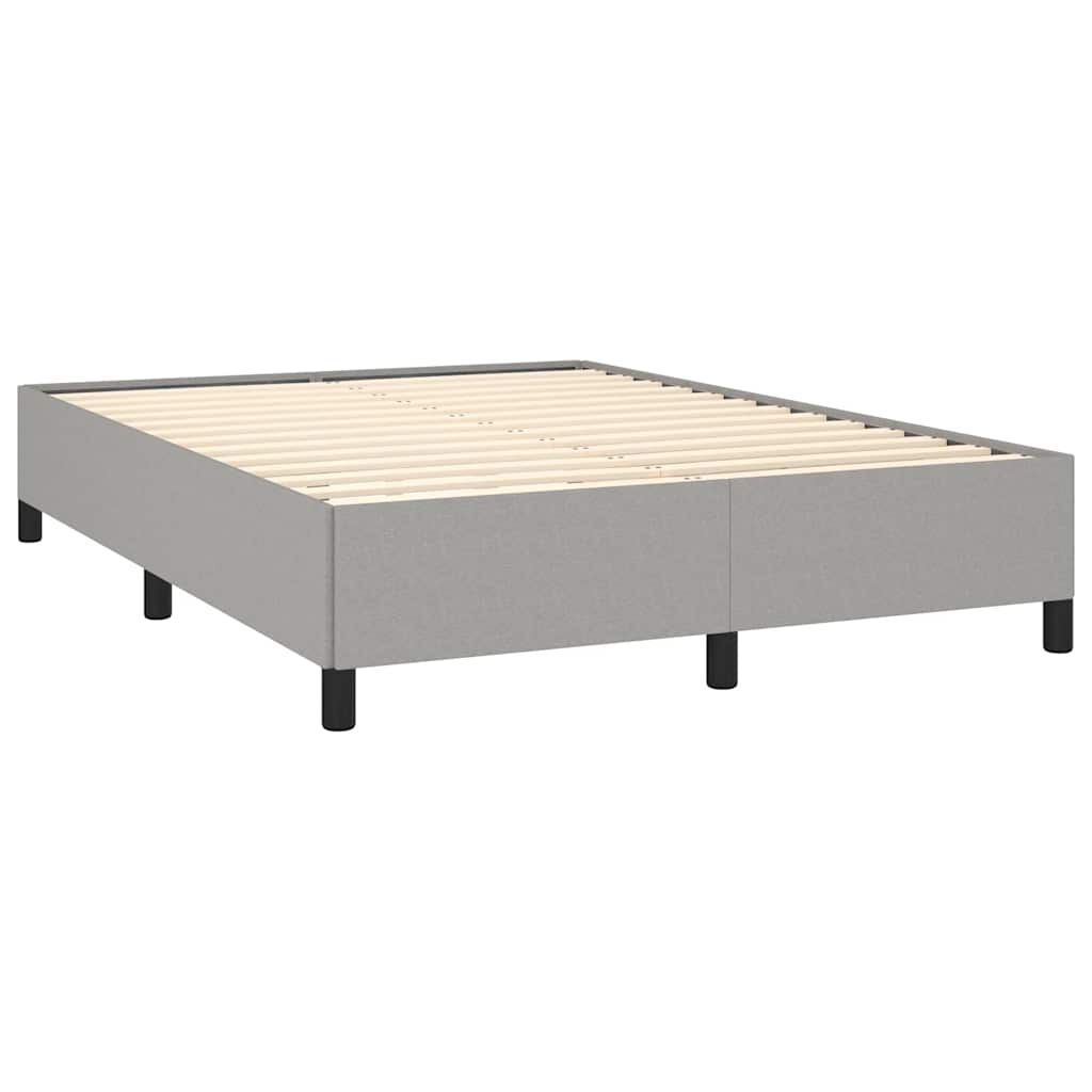 vidaXL Bed Frame without Mattress Light Grey 137x190 cm Full Fabric