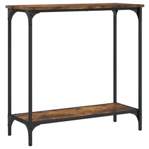 vidaXL Console Table Smoked Oak 75x30.5x75 cm Engineered Wood
