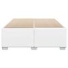 vidaXL Bed Frame without Mattress White Queen Faux Leather