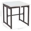 vidaXL 5 Piece Outdoor Dining Set Steel Poly Rattan Brown