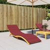 vidaXL Sun Lounger Cushion Wine Red 200x50x3cm Oxford Fabric