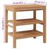 vidaXL Bathroom Vanity Cabinet Solid Teak with Riverstone Sink