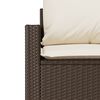 vidaXL 6 Piece Garden Sofa Set with Cushions Brown Poly Rattan