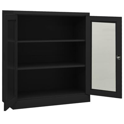 vidaXL Office Cabinet Anthracite 90x40x105 cm Steel