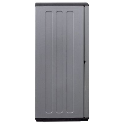 vidaXL Garden Storage Cabinet Grey and Black 102x37x84 cm PP