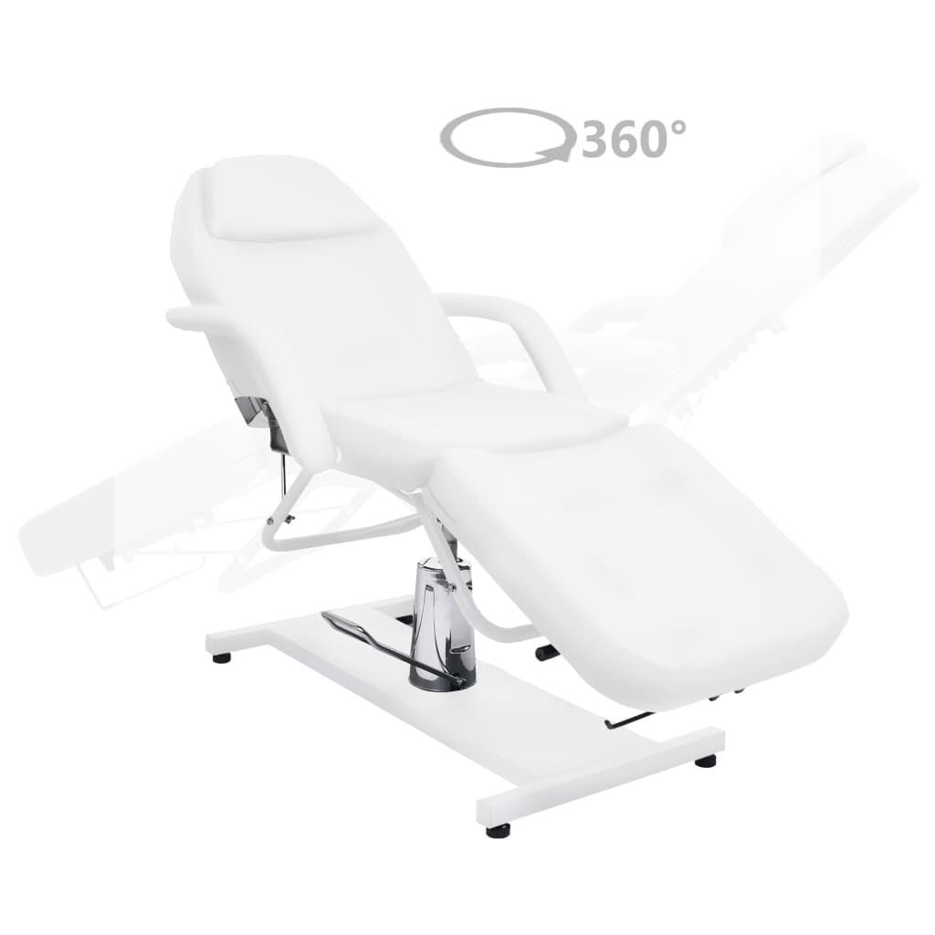 vidaXL Massage Table White 180x62x(87-112) cm