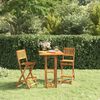 vidaXL Folding Outdoor Bar Stools 2 pcs Solid Wood Acacia
