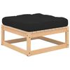 vidaXL 4 Piece Garden Lounge Set with Cushions Solid Pinewood