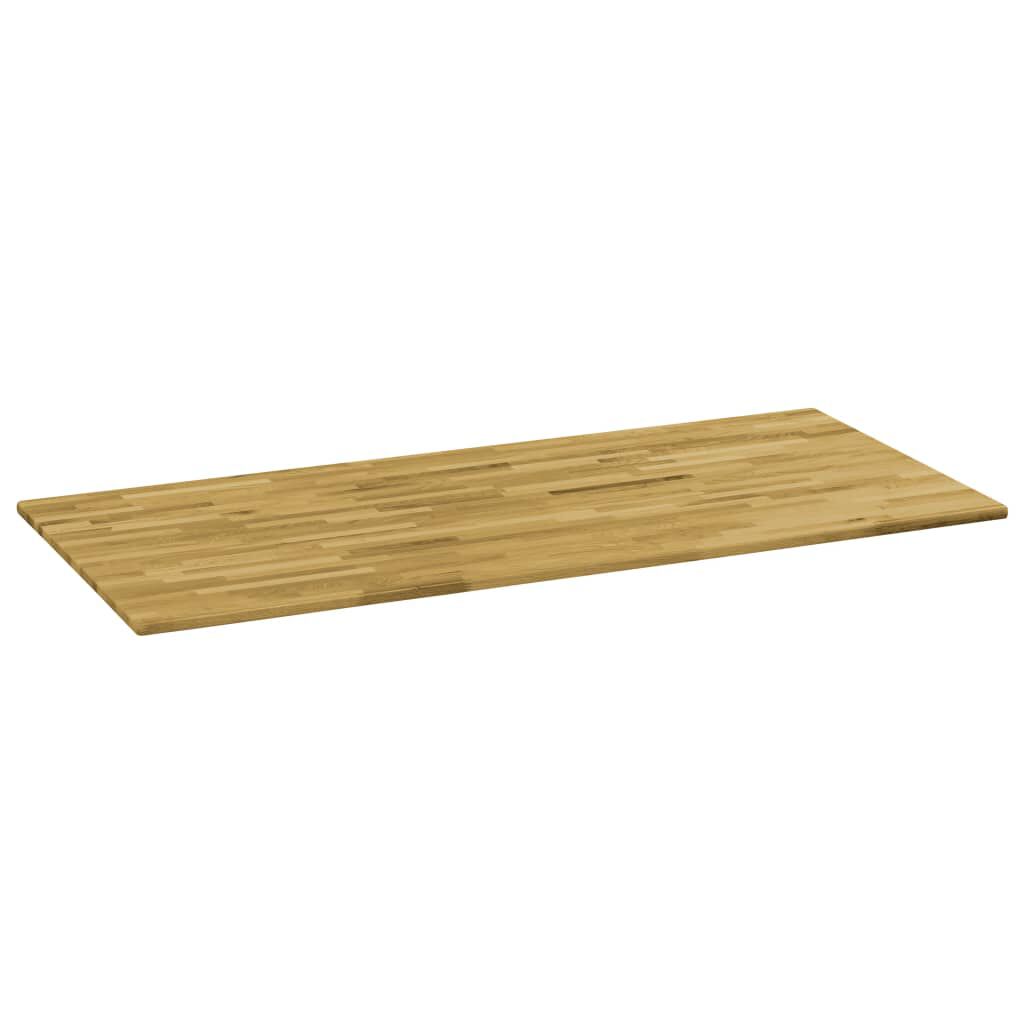 vidaXL Table Top Solid Oak Wood Rectangular 23 mm 140x60 cm