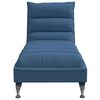 vidaXL Chaise Lounge with Cushions Blue Fabric