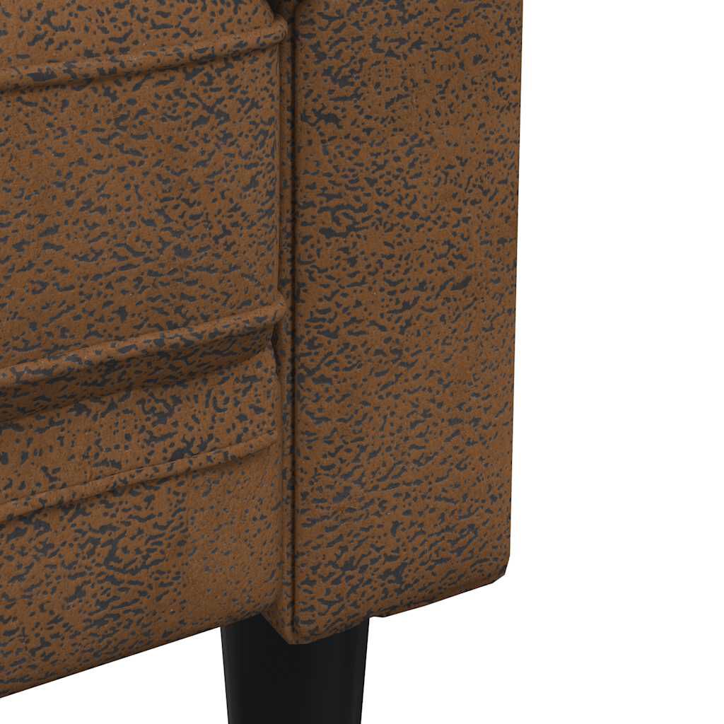 vidaXL Chesterfield Sofa Chair Brown Fabric