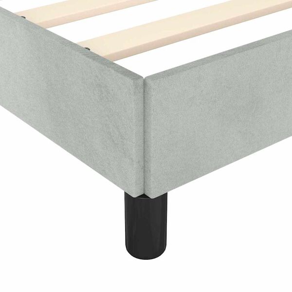 vidaXL Bed Frame without Mattress Light Grey Queen Velvet