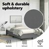 vidaXL Bed Frame without Mattress Dark Grey 137x187 cm Double Fabric
