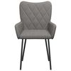 vidaXL Dining Chairs 2 pcs Light Grey Fabric