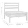 vidaXL 7 Piece Garden Lounge Set Solid Wood Pine White