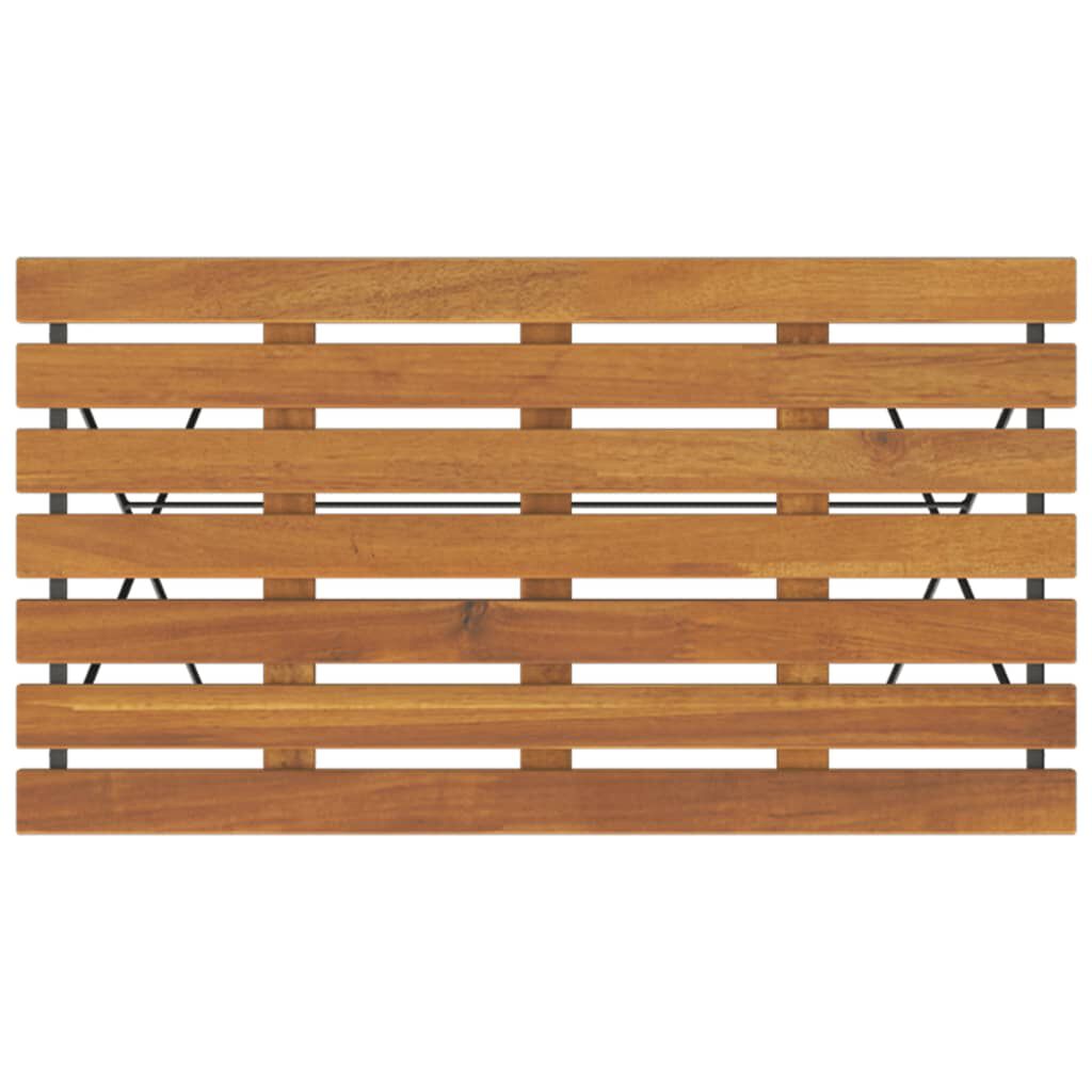 vidaXL 5 Piece Folding Bistro Set Solid Wood Acacia and Steel