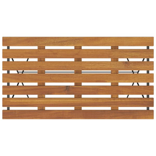 vidaXL 5 Piece Folding Bistro Set Solid Wood Acacia and Steel