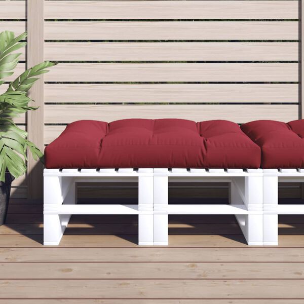 vidaXL Pallet Cushion Wine Red 120x80x12 cm Fabric