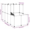 vidaXL Small Animal Cage Black 142x74x93 cm PP and Steel
