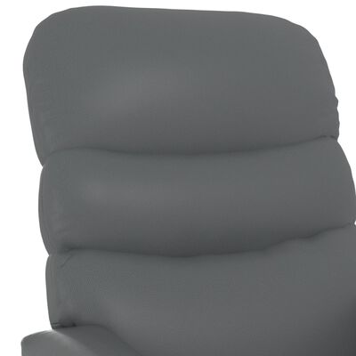 vidaXL Stand up Massage Chair Anthracite Faux Leather