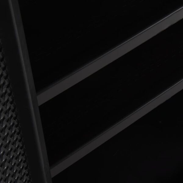 vidaXL Garden Storage Cabinet Black 65x45x88 cm PP Rattan