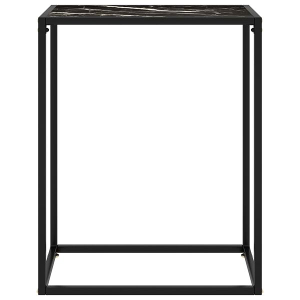 vidaXL Console Table Black 60x35x75 cm Tempered Glass