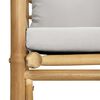 vidaXL Garden Sofa with Light Grey Cushions Bamboo