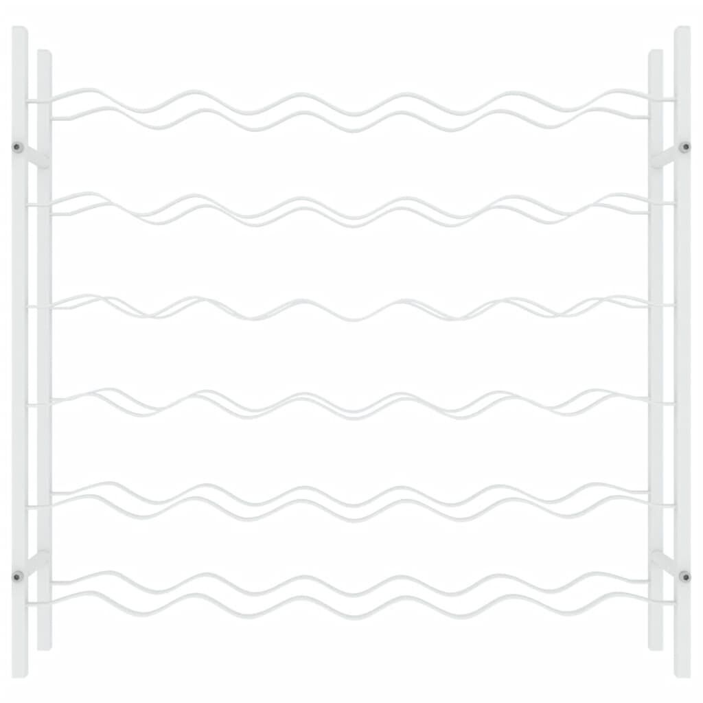 vidaXL Wine Rack for 36 Bottles White Metal