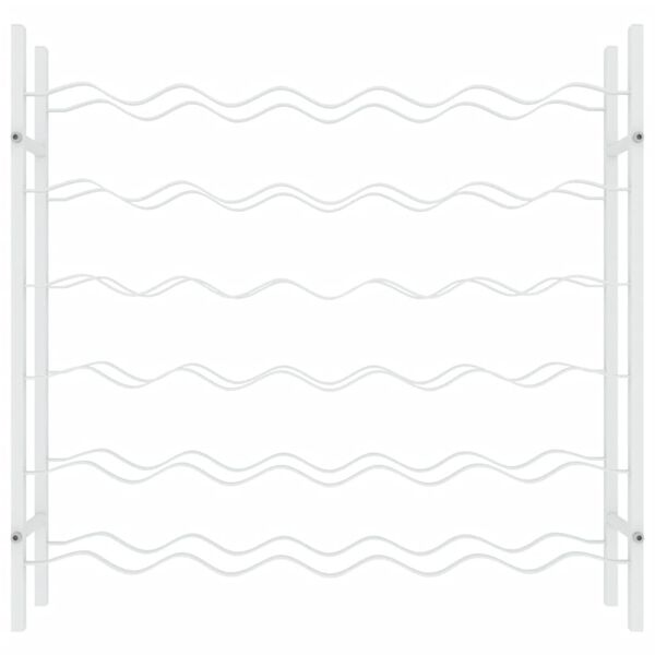 vidaXL Wine Rack for 36 Bottles White Metal