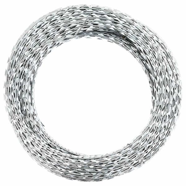 vidaXL BTO-22 Concertina Razor Wire Galvanised Steel 150 m