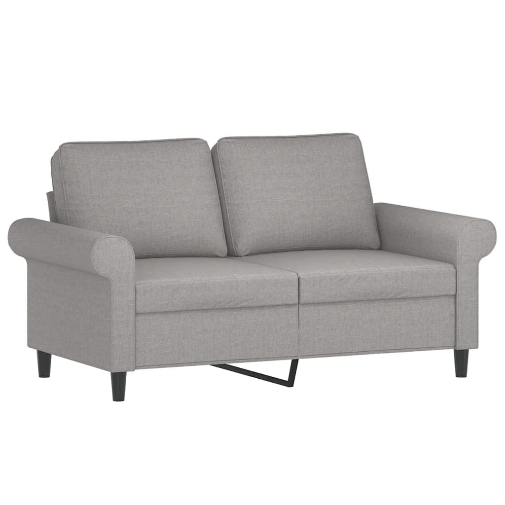 vidaXL 2-Seater Sofa with Pillows&Cushions Dark Grey 120 cm Fabric