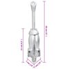 vidaXL Folding Anchor Silver 2.5 kg Malleable Iron