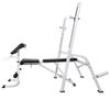 vidaXL Workout Bench with Weight Rack, Barbell and Dumbbell Set 120 kg