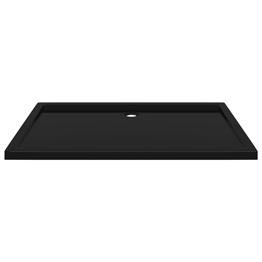 vidaXL Rectangular ABS Shower Base Tray Black 70x120 cm
