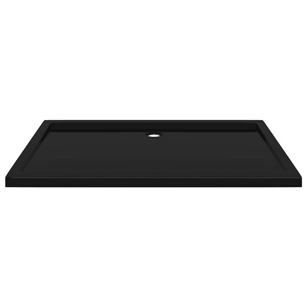 vidaXL Rectangular ABS Shower Base Tray Black 70x120 cm