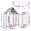vidaXL Chicken Coop 2x1x1.5 m Galvanised Steel