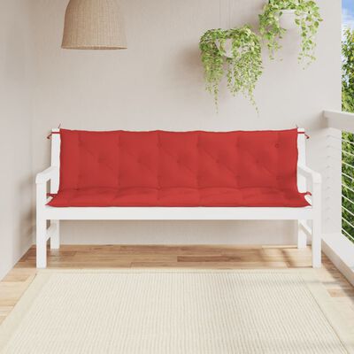 vidaXL Garden Bench Cushion Red 180x(50+50)x7cm Oxford Fabric