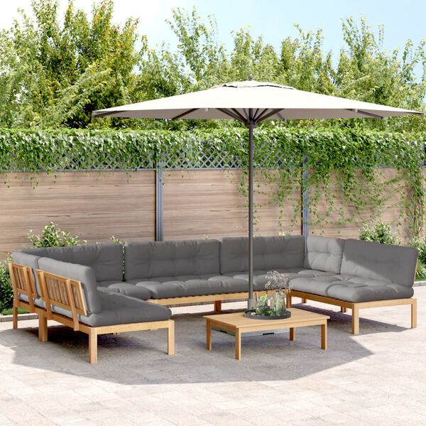 vidaXL 6 Piece Garden Pallet Sofa Set with Cushions Solid Wood Acacia