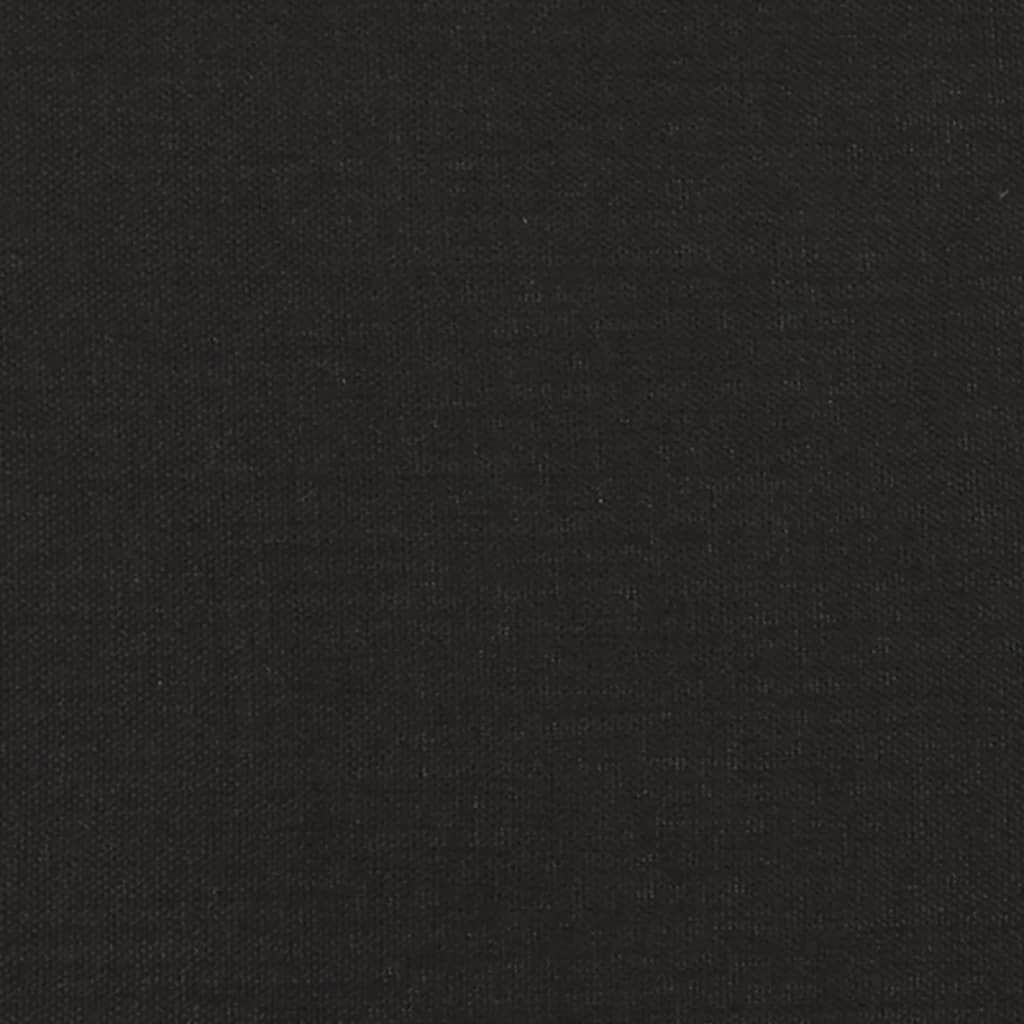 vidaXL 2-Seater Sofa Bed with Two Pillows Black Fabric