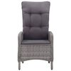 vidaXL 7 Piece Garden Dining Set Grey