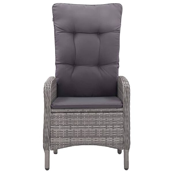 vidaXL 7 Piece Garden Dining Set Grey