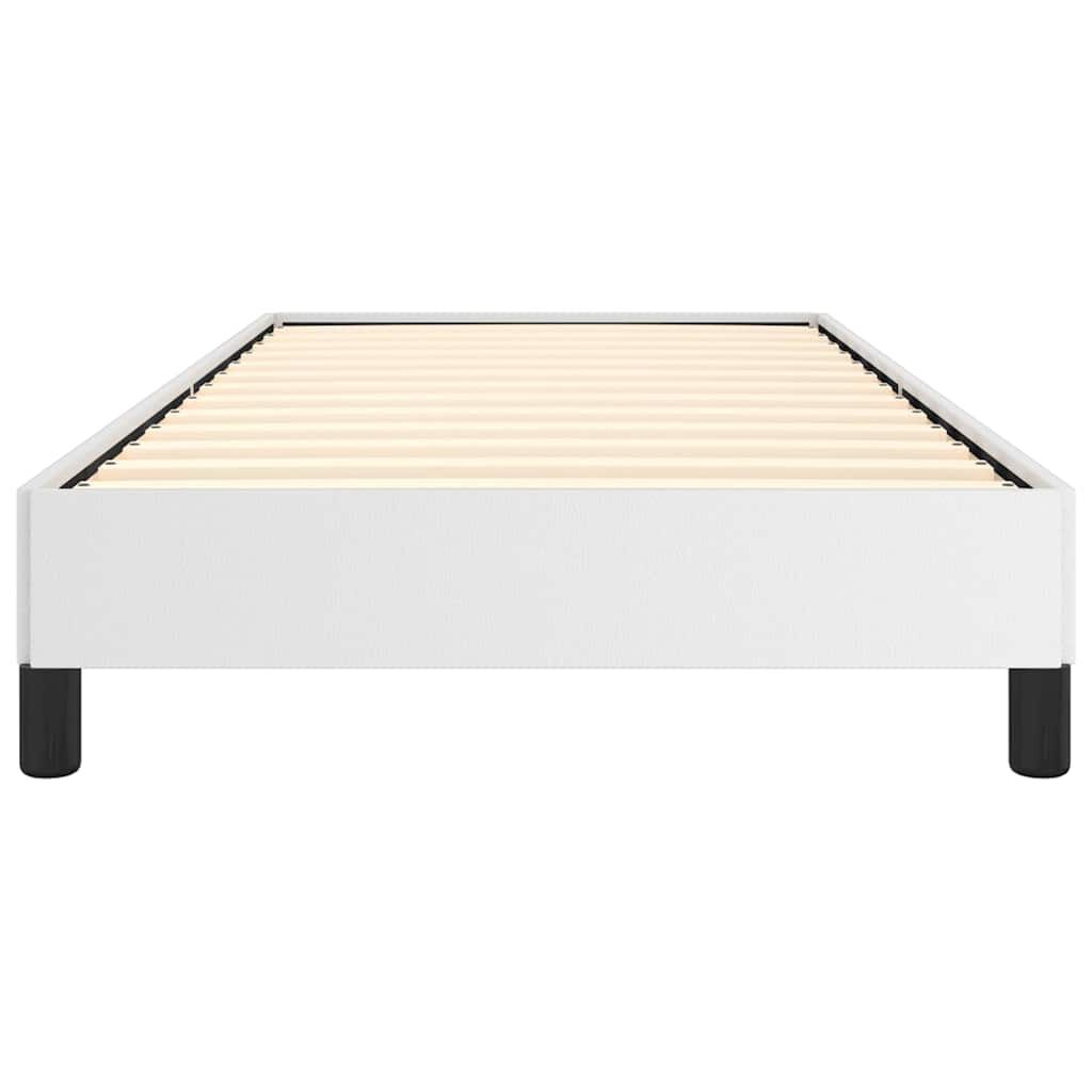 vidaXL Bed Frame without Mattress White 100x190 cm Twin Faux Leather