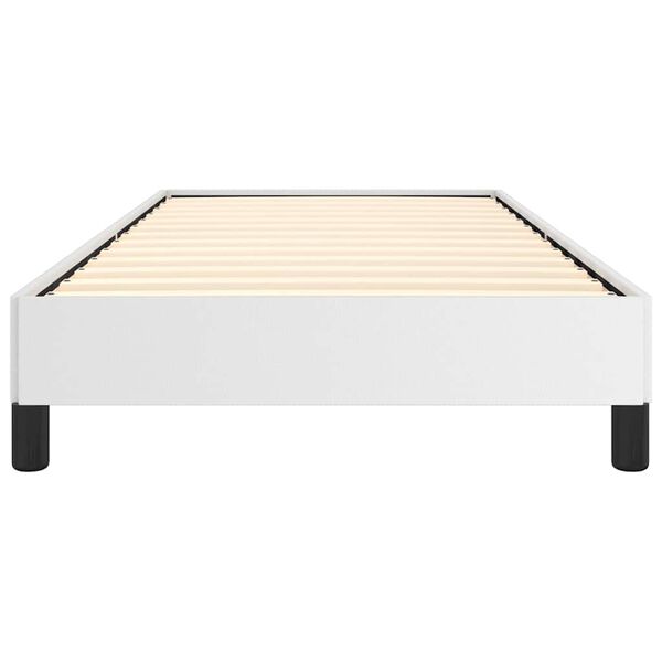 vidaXL Bed Frame without Mattress White 100x190 cm Twin Faux Leather