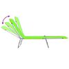 vidaXL Folding Sun Loungers 2 pcs Steel and Fabric Green