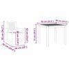 vidaXL Garden Dining Set 3 pcs Brown Solid Acacia Wood