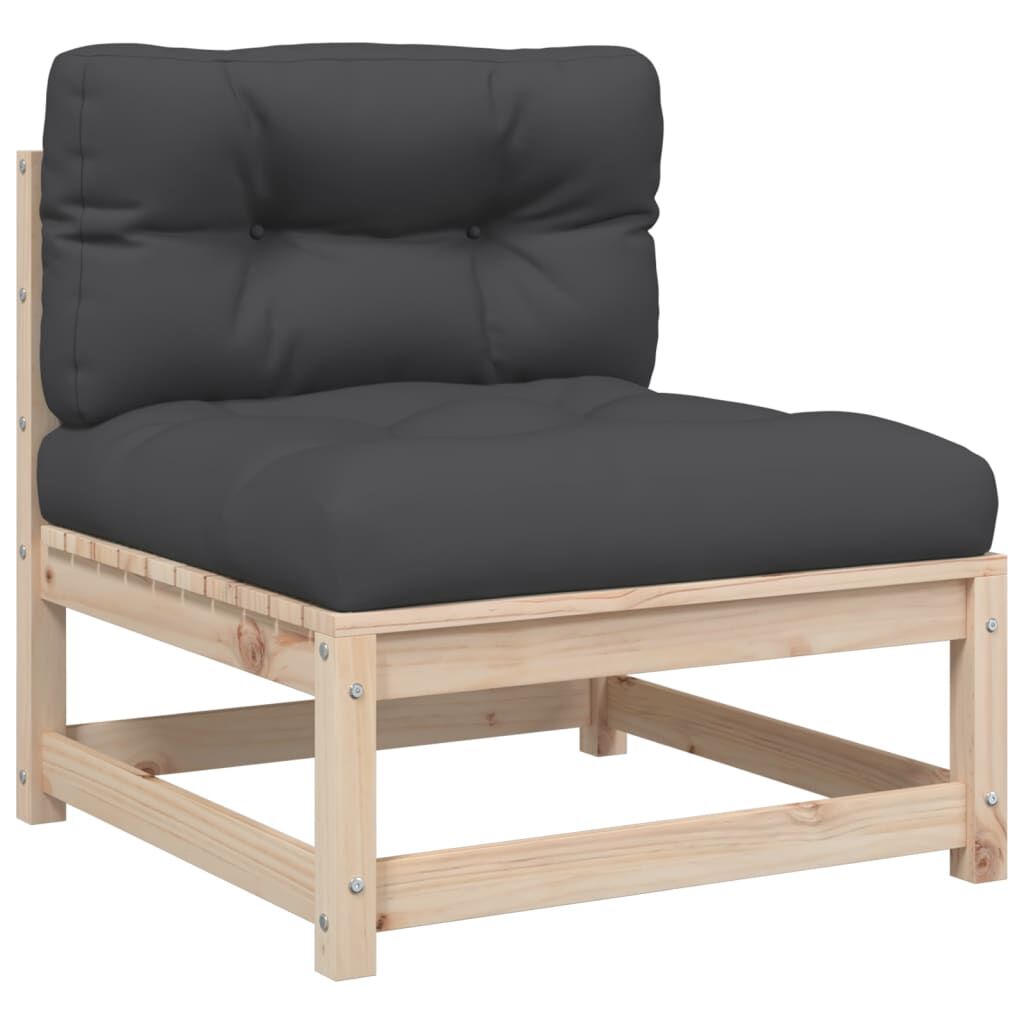 vidaXL 9 Piece Garden Sofa Set with Cushions Solid Wood Pine