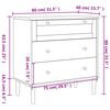 vidaXL Drawer Cabinet SENJA Rattan Look White 80x40x80 cm Solid Wood Pine