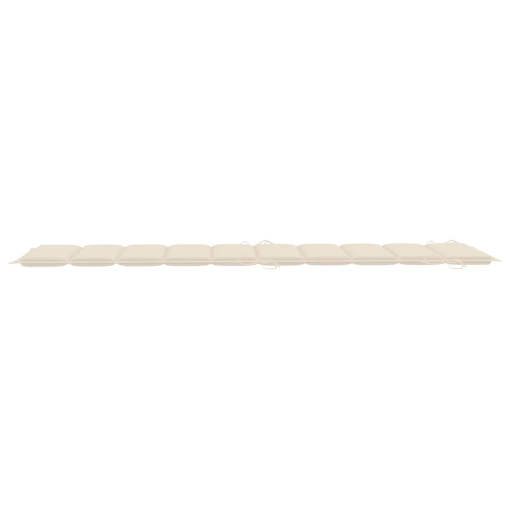 vidaXL Rocking Sun Lounger with Cushion Solid Teak Wood